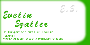 evelin szaller business card